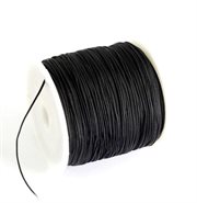 Knyttesnor - Nylonsnor. Sort. 1 mm. 300 meter